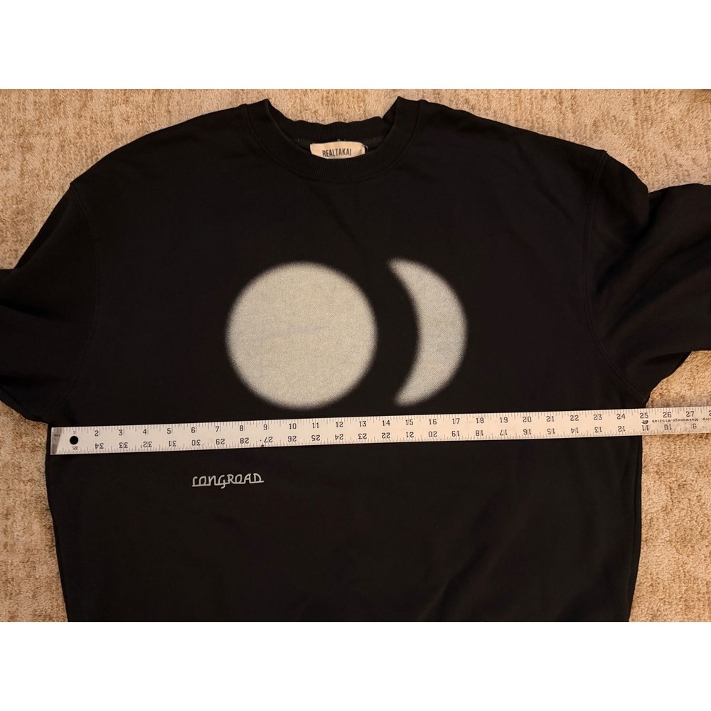 RESSAY RealTakai Black Moon Graphic Crewneck Sweatshirt L - Picture 13 of 15